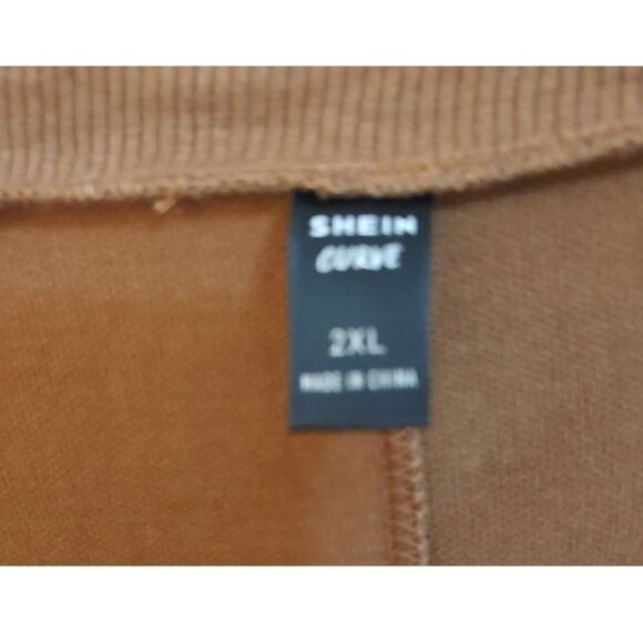 Women's Brown V Neck Sweatshirt Size 2XL EUC - Picture 3 of 4